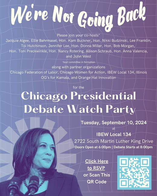 September 10th Chicago Presidential Debate Watch Party Invite